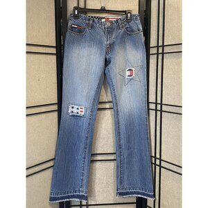 Tommy Jeans Size 5 Stars & Stripes Freedom Womens Bootcut Jeans Raw Hem VTG